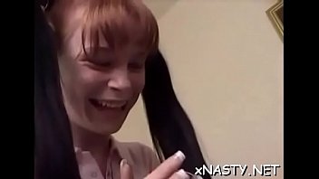 Lovely brunette floozy Vikki delighting fucker with fellatio