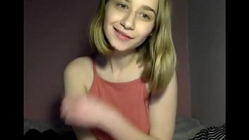 Young amateur playing with boobs
