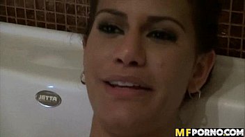 Latina takes a bath and gets some cock 2