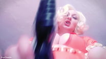 Selfie video - FemDom POV - Strap-on Fuck - Rude Dirty Talk from Latex Rubber Hot Blonde MILF (Arya Grander)